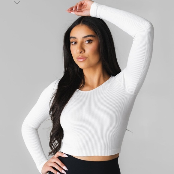 Balance/Vitality Synergy Open Back Long Sleeve—Slate - Picture 3 of 8